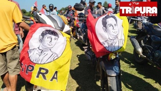 Tipra Motha organized a bike rally in Khumulwng Tipra Motha organized a bike rally in Khumulwng